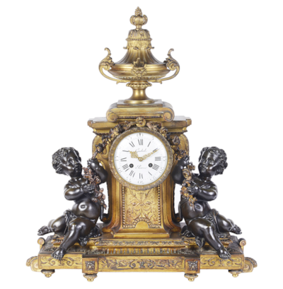 Large 19th Century Louis XVI style mantel clock.