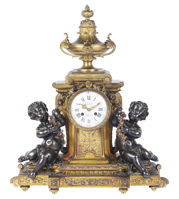Large 19th Century Louis XVI style mantel clock.