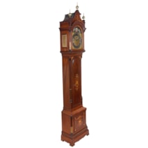 Edwardian Mahogany musical grandfather clock.