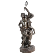 19th Century Bronze study, Music and Dance, by J.B.Germain