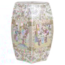 19th Century Chinese Canton / Rose medallion garden seat.