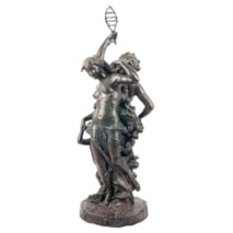 Classical C19th Bronze statue, depicting Music and Dance, JEAN-BAPTISTE GERMAIN