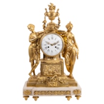 Large Louis XVI Style Ormolu Mantel Clock, 19th Century