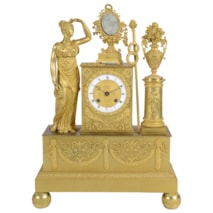 19th Century French classical ormolu mantel clock.