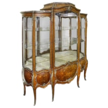 Large French 19th Century Louis XVI style vitrine by Francoise Linke.