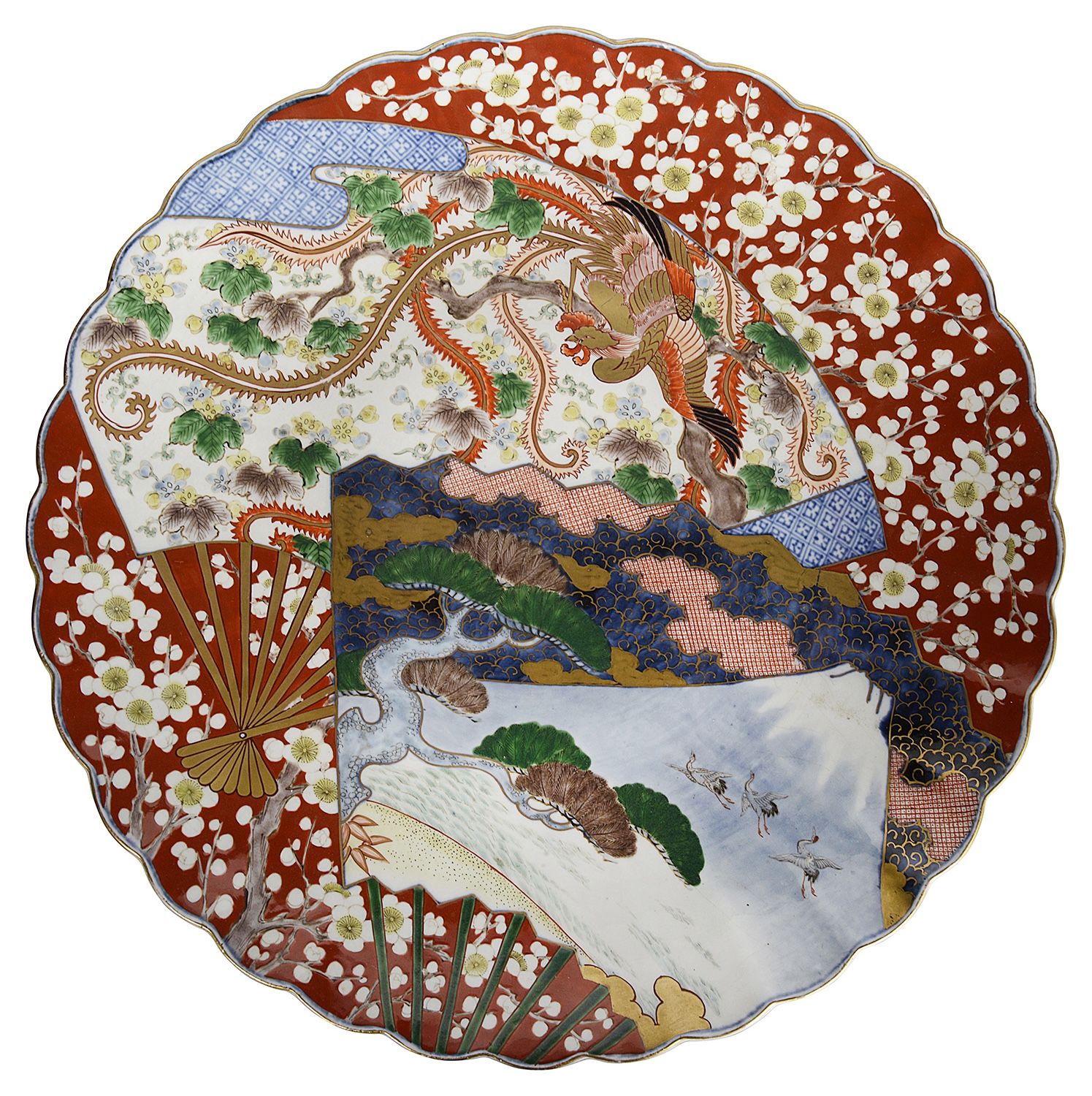 Meiji period, Japanese Imari charger.