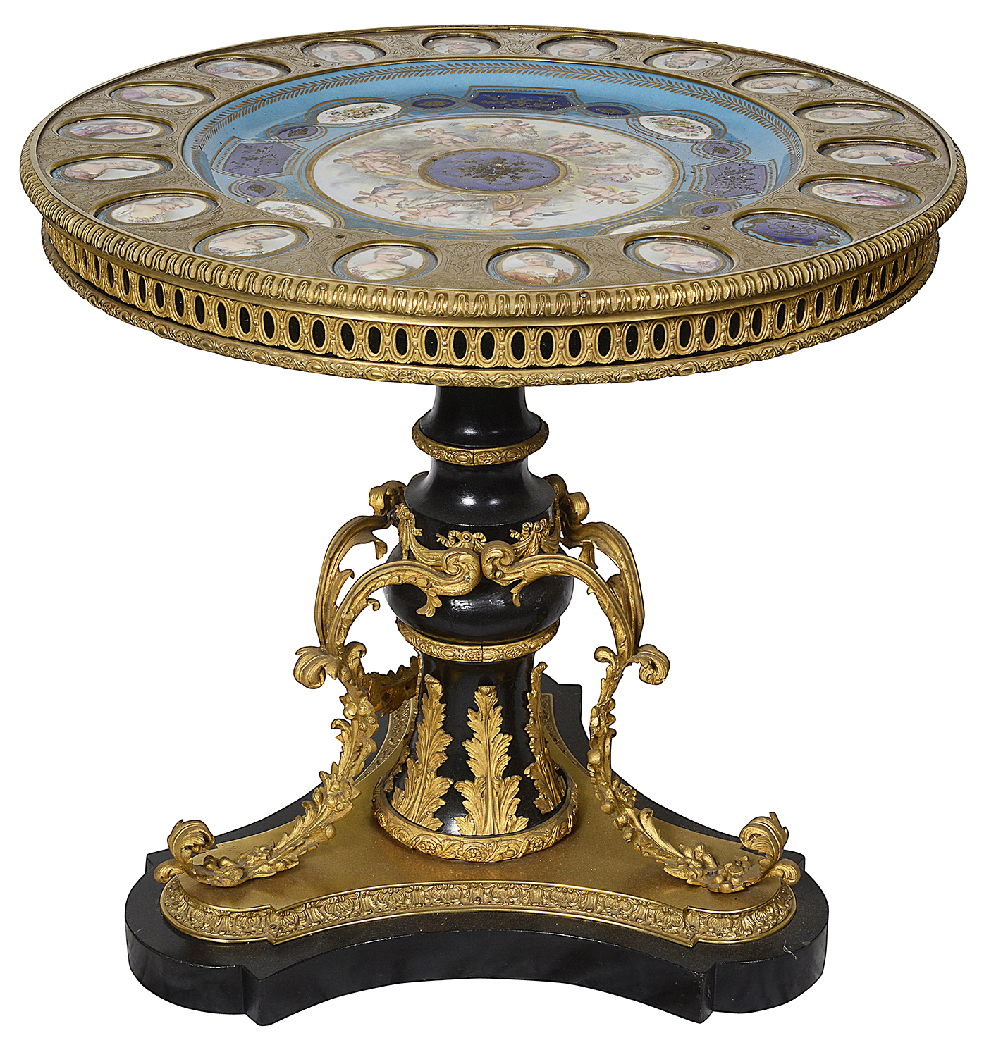 Sevres style porcelain Centre table, circa 1880.