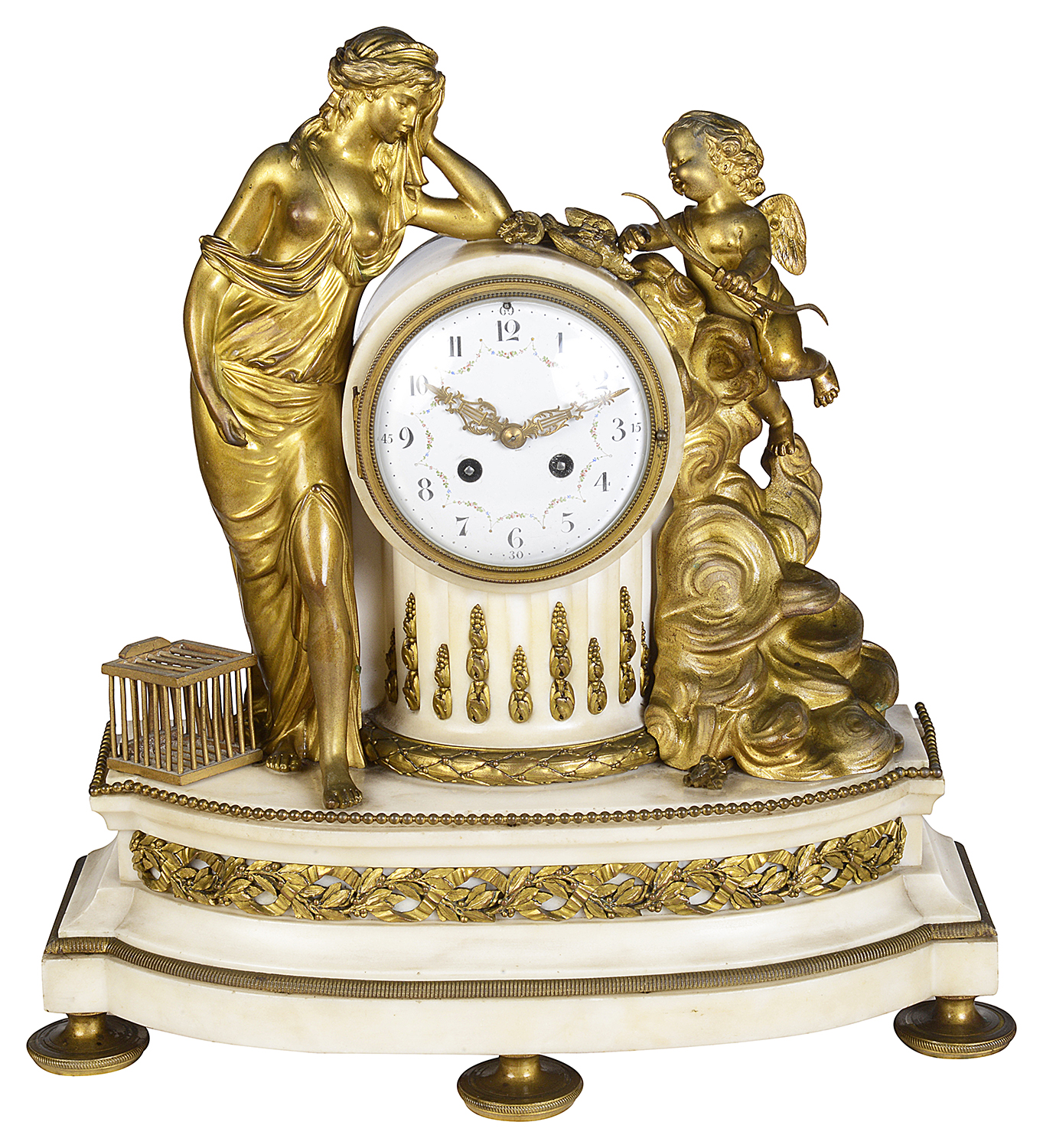 French Louis XVI style mantel clock, 19th Century
