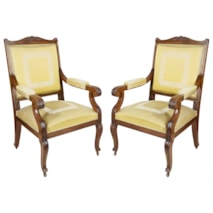 Pair of 19th Century Empire Style Armchairs