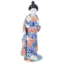 20th Century Japanese Imari Porcelain Geisha Girl