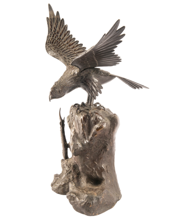 19th Century, Japanese Bronze Eagle