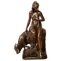 Large 19th Century classical bronze of Amalthea
