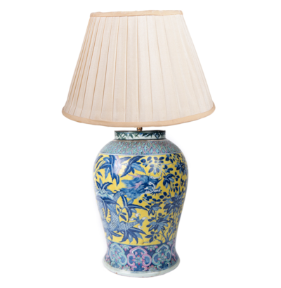 19th Century Chinese Famille Juane Vase or Lamp