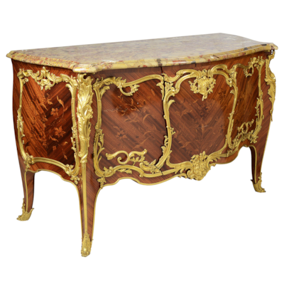 Francoise Linke signed Bombe commode, late C19th.