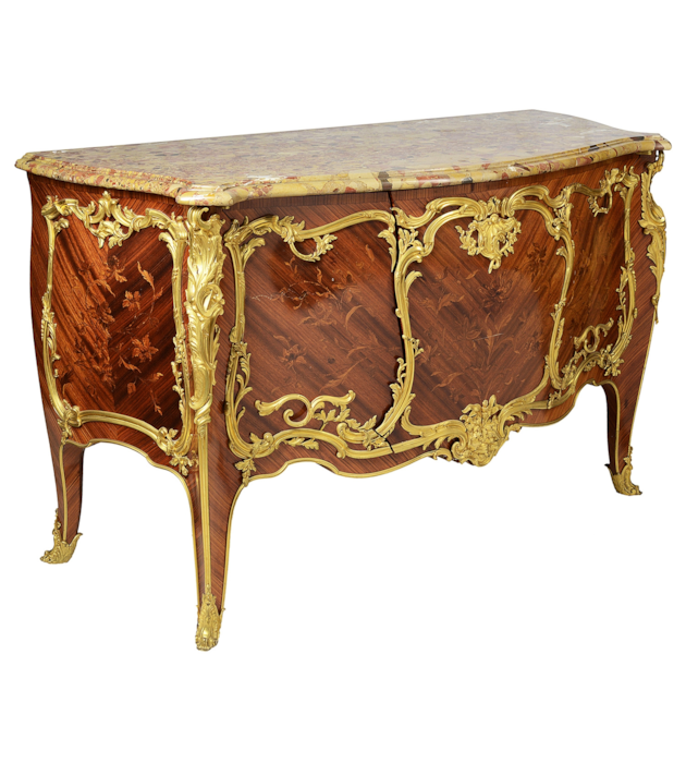 Francoise Linke signed Bombe commode, late C19th.
