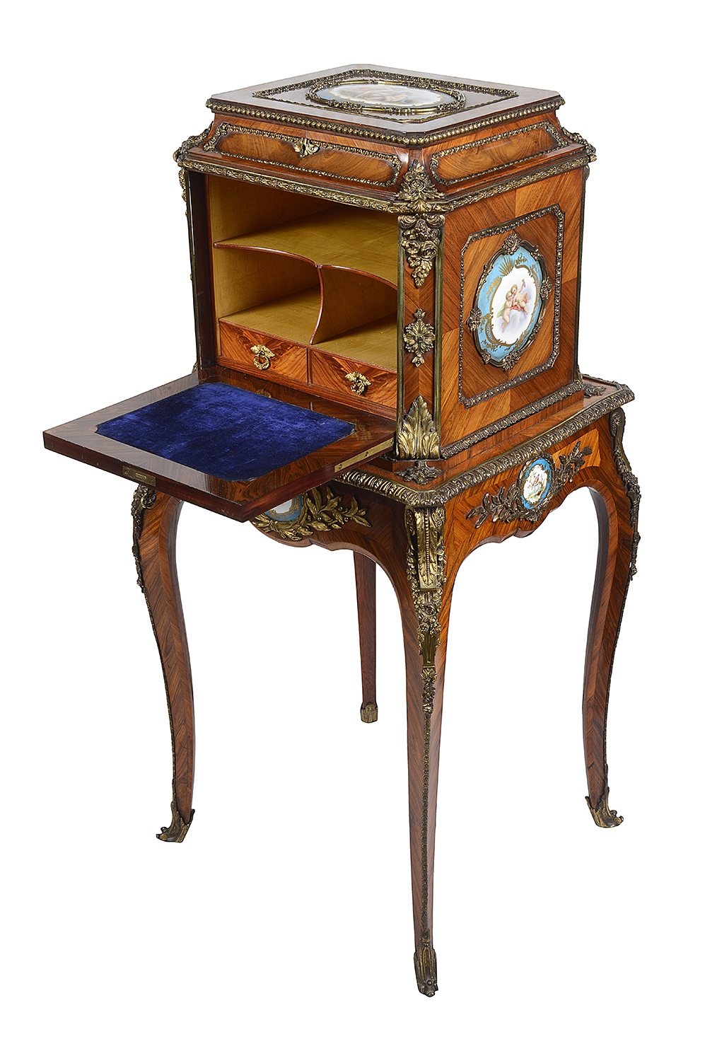 Ladies writing, jewellery cabinet, French, circa 1890