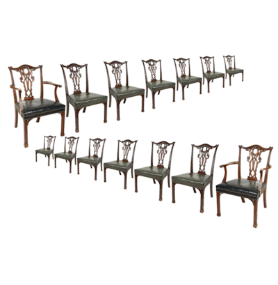 14 Chippendale Style 19th Century Dining Chair by Morant & Co.