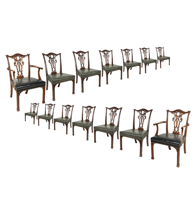14 Chippendale Style 19th Century Dining Chair by Morant & Co.