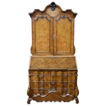 18th Century Dutch Marquetry bureau bookcase.