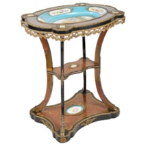 Louis XVI style Boulle and Sevres Gueridon