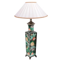 C19th Chinese Famille noire porcelain vase / lamp53cm( 21") high