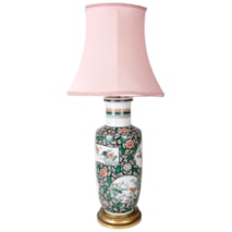 19th Century Chinese Famille Verte Vase / Lamp