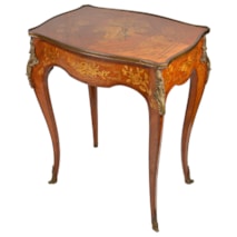 Pair of Louis XVI style inlaid side tables. Circa 1900