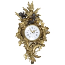 French 19th Century Rococo Cartel wall clock, in the Louis XVI style