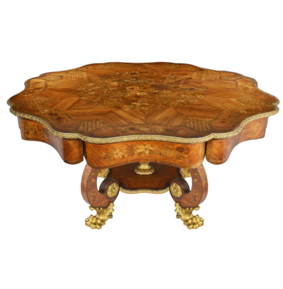 Centre Table, 19th Century Marquetry Inlaid 