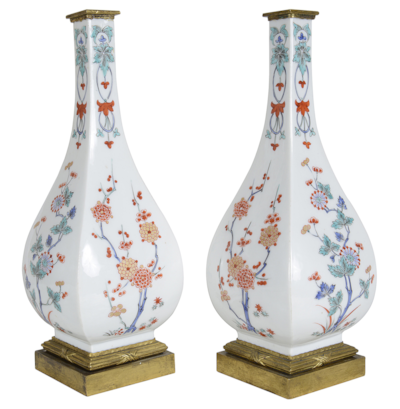 Pair Samson Kakimon style vases, circa 1880.