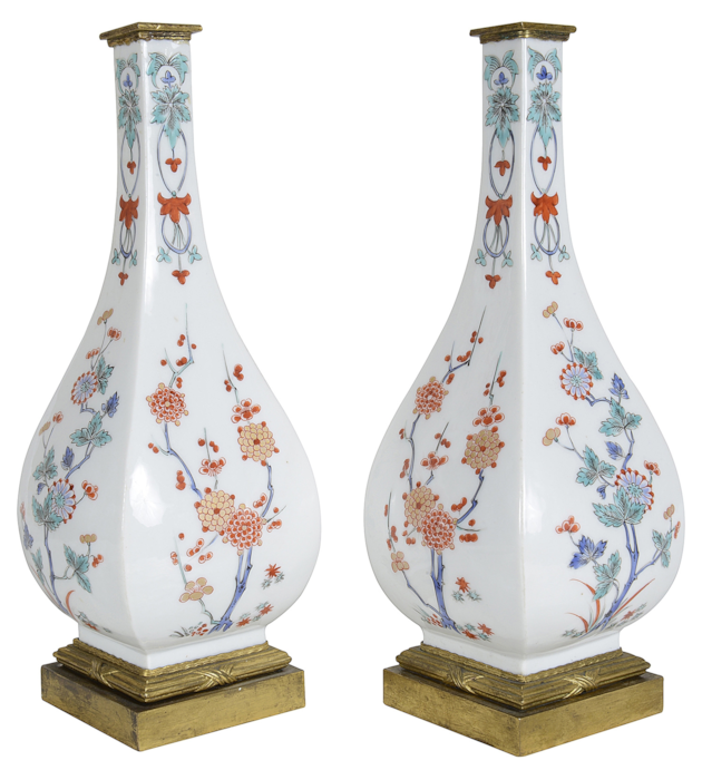 Pair Samson Kakimon style vases, circa 1880.