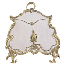 French Rococo style fire screen, circa 1900.