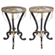 Pair of 19th Century Porcelain Side Tables