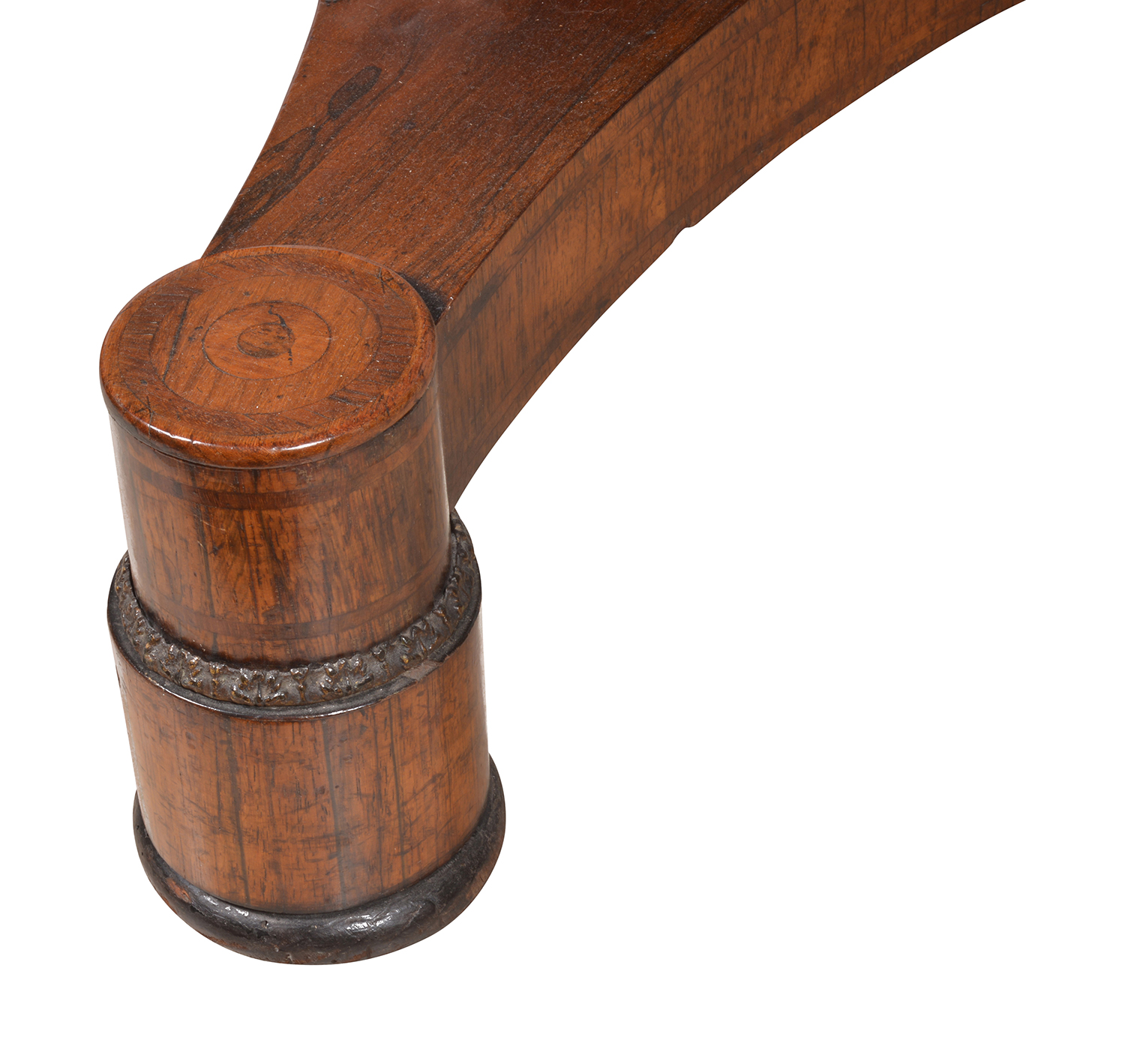 Regency period brass inlaid centre table, circa 1820