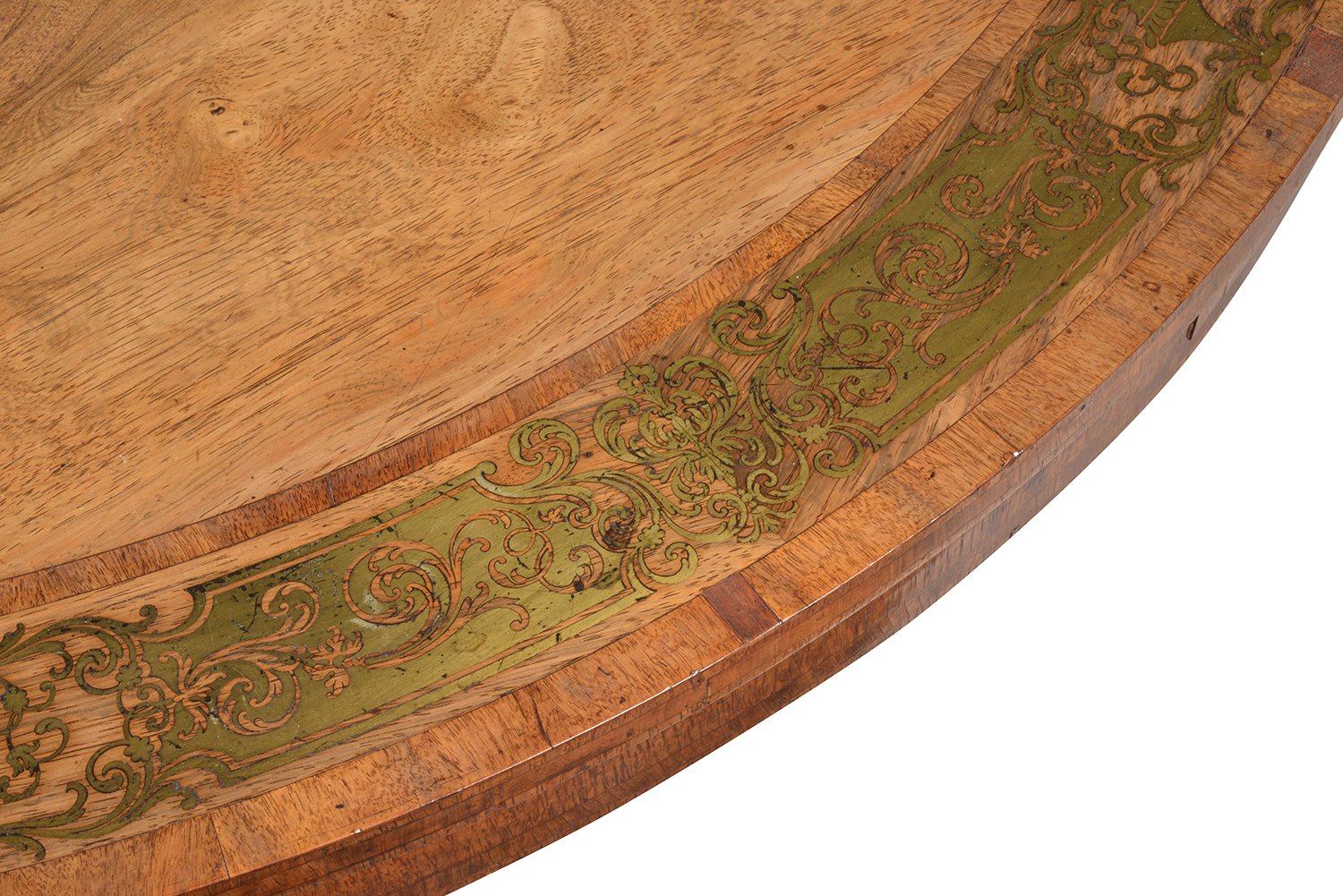 Regency period brass inlaid centre table, circa 1820