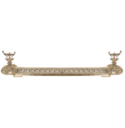 19th Century Georgian polished steel fire fender.