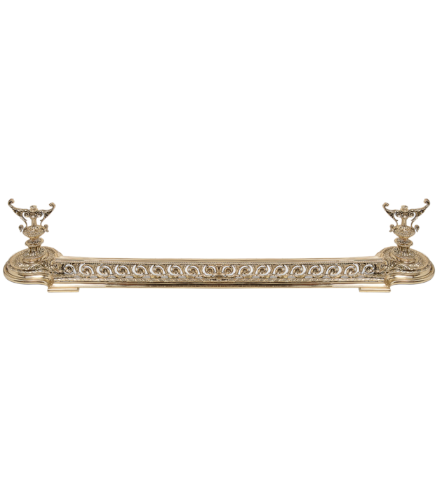 19th Century Georgian polished steel fire fender.