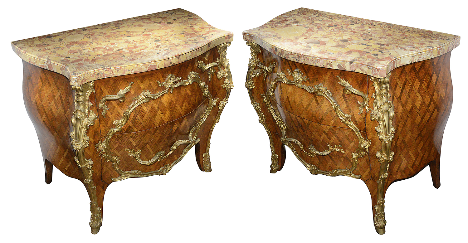 A  pair of C18th Louis XVI style commodes.