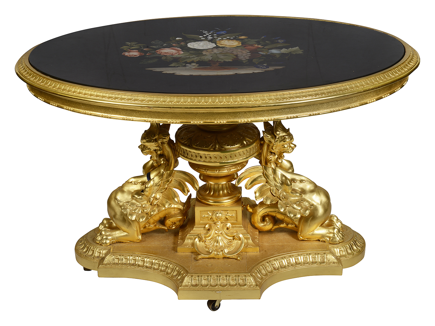 19th century Florentine Pietra Dura inlaid centre table