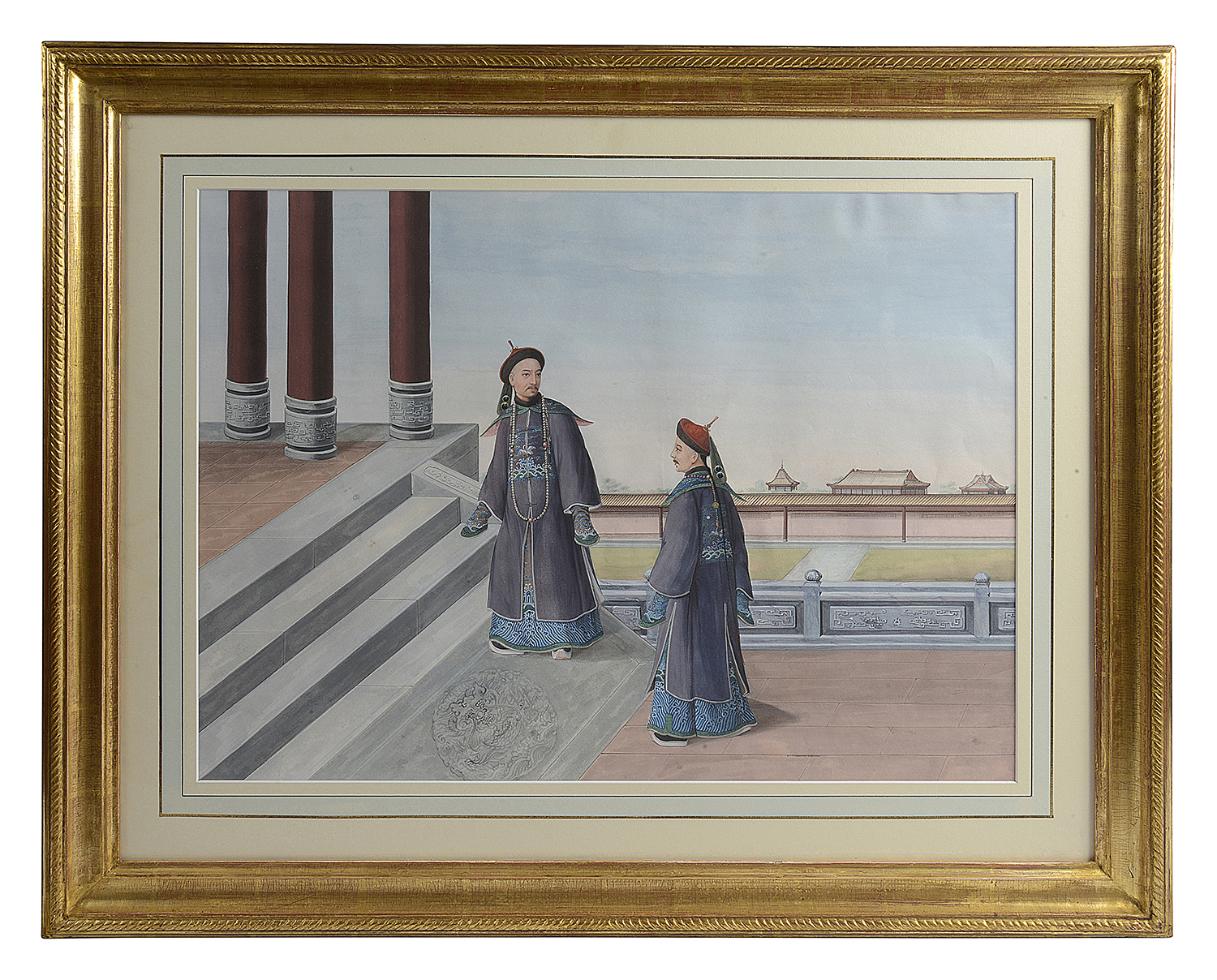 An enchanting set of 4 Chinese Canton watercolours, circa 1820. 