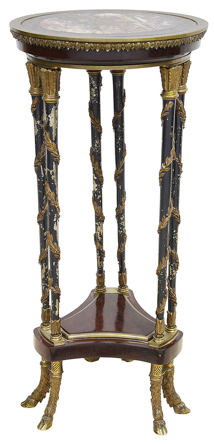 Marble top Gueridon /side table, after Weisweiler.