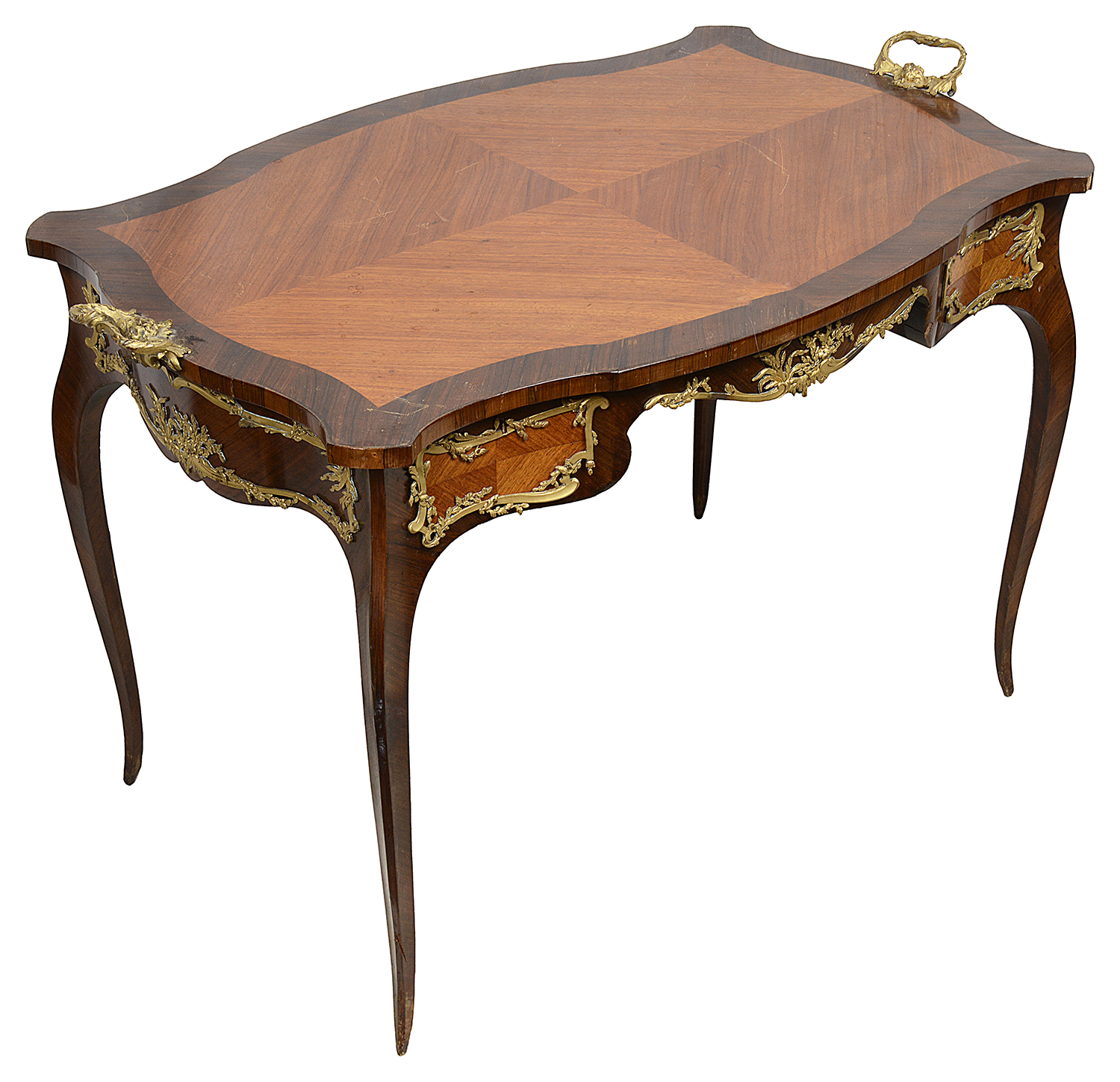 French Louis XVI style tray top side table, after Zwiener.