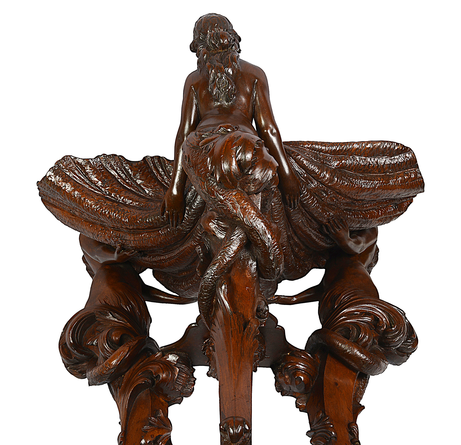 C18th Venetian style Italian Walnut font / jardiniere.