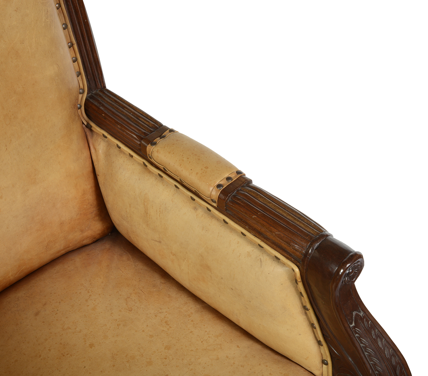 Pair Regency style Mahogany Library chairs