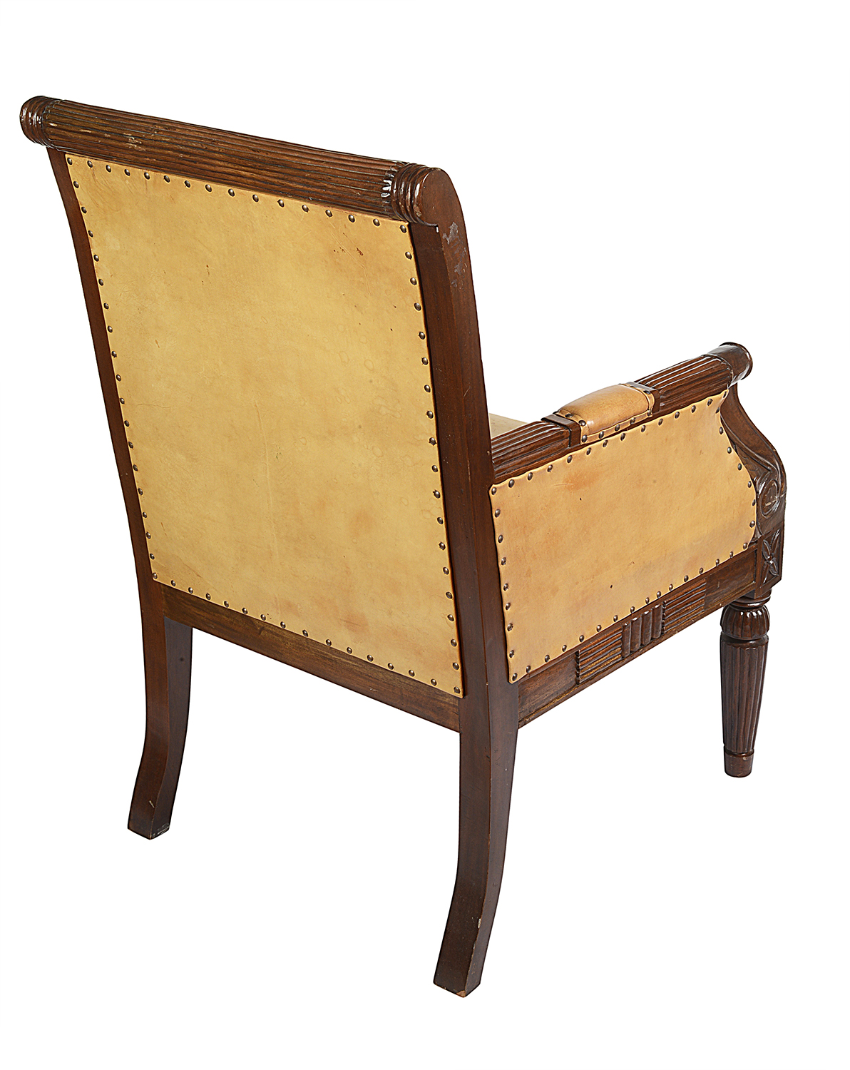 Pair Regency style Mahogany Library chairs