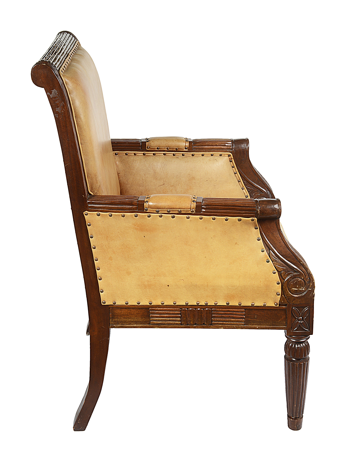 Pair Regency style Mahogany Library chairs