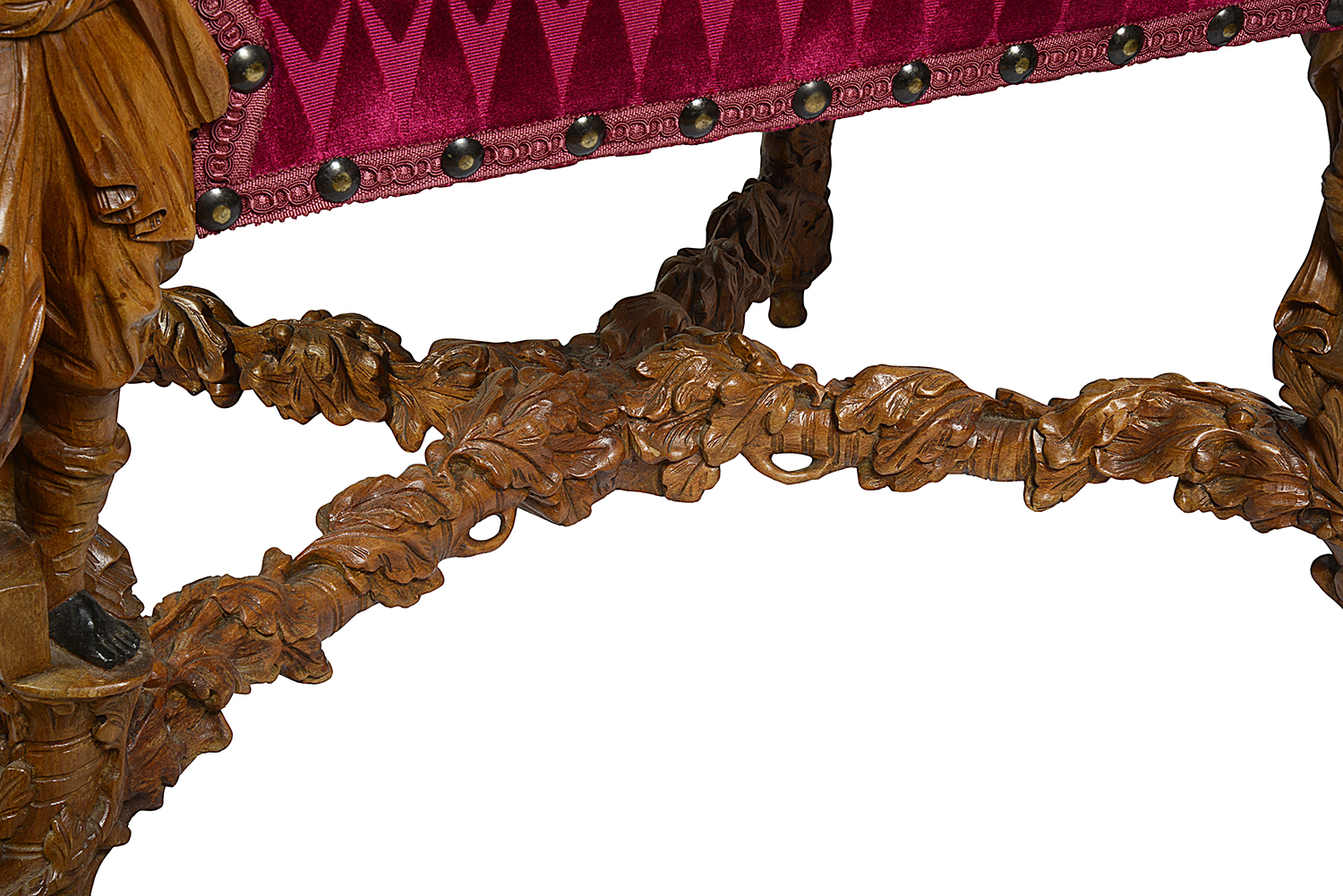 Venetian C18th style carved arm chair.