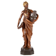 Goldscheider Terracotta statue of Arab water carrier, 19th Century. 41.5"(105cm)