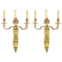 Pair of 19th Century Neoclassical Ormolu Wall Lights
