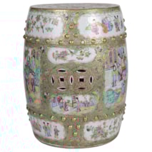 19th Century Chinese Cantonese / Rose medallion Garden seat.
